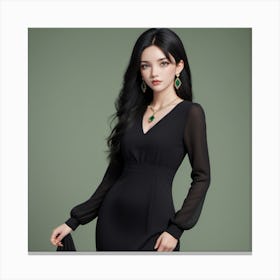 Black Dress Canvas Print