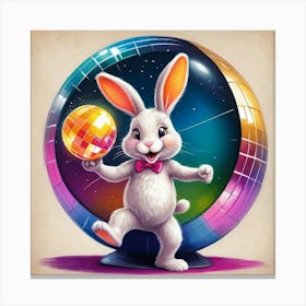 Disco Bunny Canvas Print