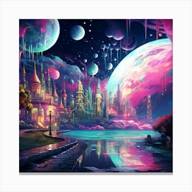 Psychedelic City Canvas Print