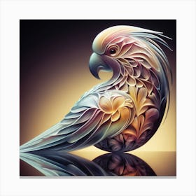 Glass Parrot 2 Canvas Print