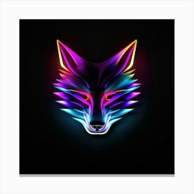 Neon Wolf Canvas Print