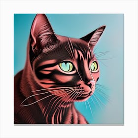 Cat Profile Canvas Print