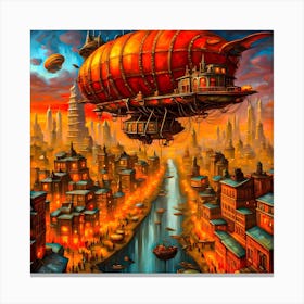 Steampunk Airship 1 Canvas Print