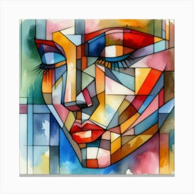 Abstract Of A Woman'S Face 5 Canvas Print