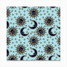 Sun And Moon Pattern 1 Canvas Print