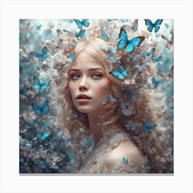 butterfly kisses Canvas Print