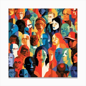 Crowd Of People Canvas Print