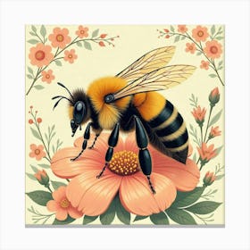 William Morris Bee Vintage Art Print (13) Canvas Print