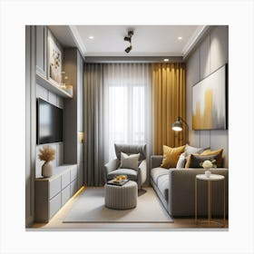 Modern Living Room Canvas Print