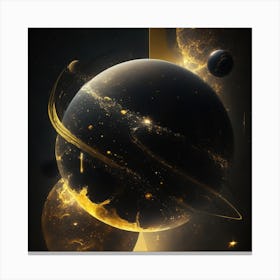 Planets In Space Canvas Print