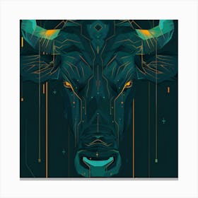 Bull Head 4 Canvas Print