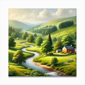 Country Landscape 1 Canvas Print