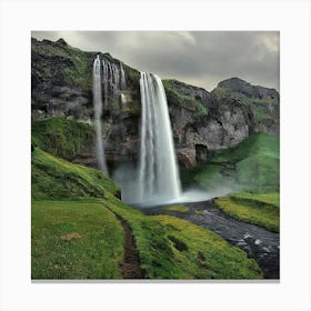 Waterfall In Iceland 3 Canvas Print