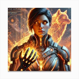 A Detailed Sci Fi Character Portrait Of Kaida Ashh Canvas Print