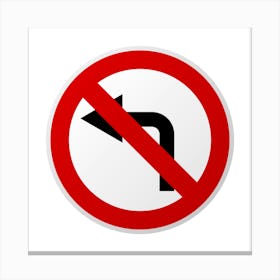 No Right Turn Sign.A fine artistic print that decorates the place.59 Canvas Print