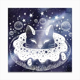 Galaxy Kitty Art Print (9) Canvas Print