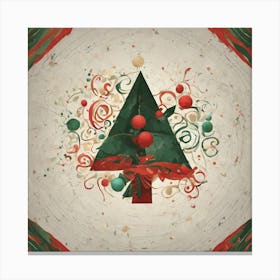 Christmas tree, Christmas art, Christmas vector art, vector art Canvas Print