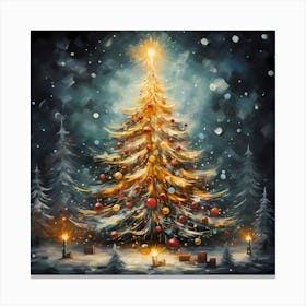 Brushed Festive Reverie Canvas Print