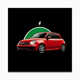 Facebook Car Canvas Print