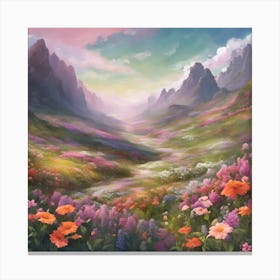 Valley Of Flowers Canvas Print