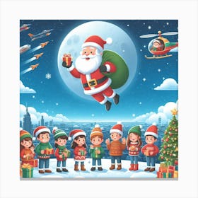 Christmas Santa Canvas Print