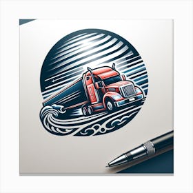 Truck Illustration Canvas Print