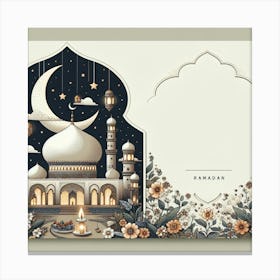 Ramadan Greeting Card 22 Canvas Print