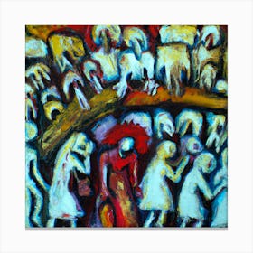 Impressionism Oil Painting, Elite People, Slavery, Evil, No Escape Canvas Print