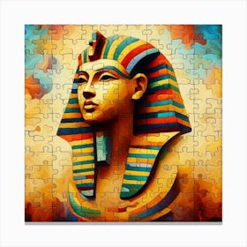 Abstract Puzzle Art Pharaoh Egypt 1 Canvas Print