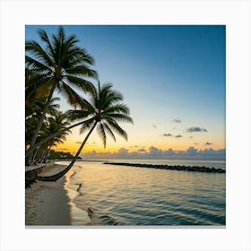 Sunset On The Beach 5 Canvas Print