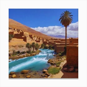 River In The Desert Canvas Print