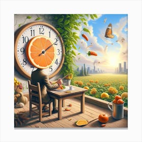 Oranges On The Table Canvas Print