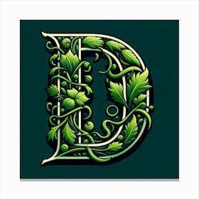 Letter D 1 Canvas Print