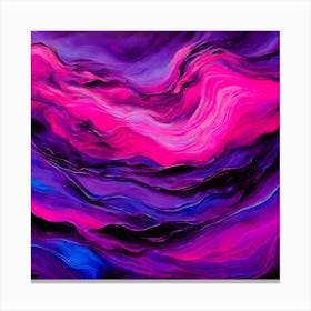 Purple And Blue Abstract Painting Canvas Print