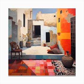 Moroccan Courtyard Canvas Print