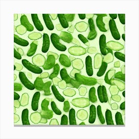 Cucumber As A Frame (85) Canvas Print