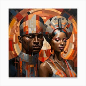 Afro-African Couple Canvas Print