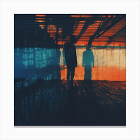 Shadows Of A Man Canvas Print