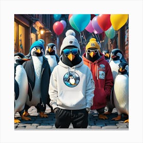 Penguins Canvas Print