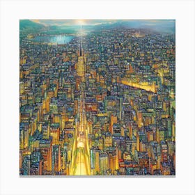 City At Night Canvas Print