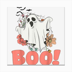 Funny Halloween Boo Ghosts Trick Treat For Women Kids Canvas Print