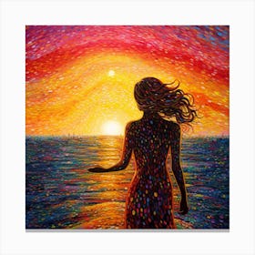 Sunset Woman 2 Canvas Print