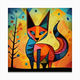 Fox Painting Canvas Print