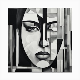 Abstract By Rahul Black And White Abstract Art Canvas Print