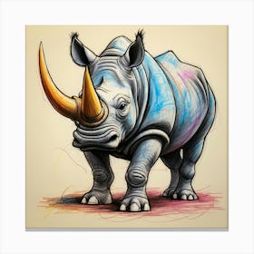 Rhino 12 Canvas Print