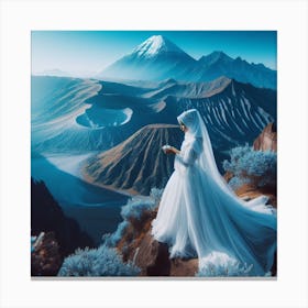 Muslim Bride In The Mountains 2 Canvas Print