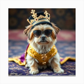 Asm A Cute Dog Wears Like A King F81f0659 D7e9 4ca8 A5d4 07c34a161c58 Stampe su tela