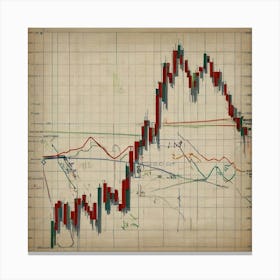 Stock Chart - Stock Videos & Royalty-Free Footage Canvas Print