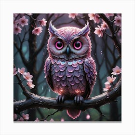 Pink Owl 3 Canvas Print