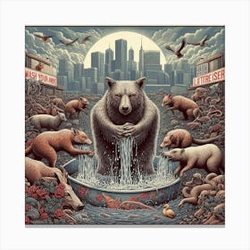 Wash Your Hands Filthy Animal Art Print 4 Canvas Print